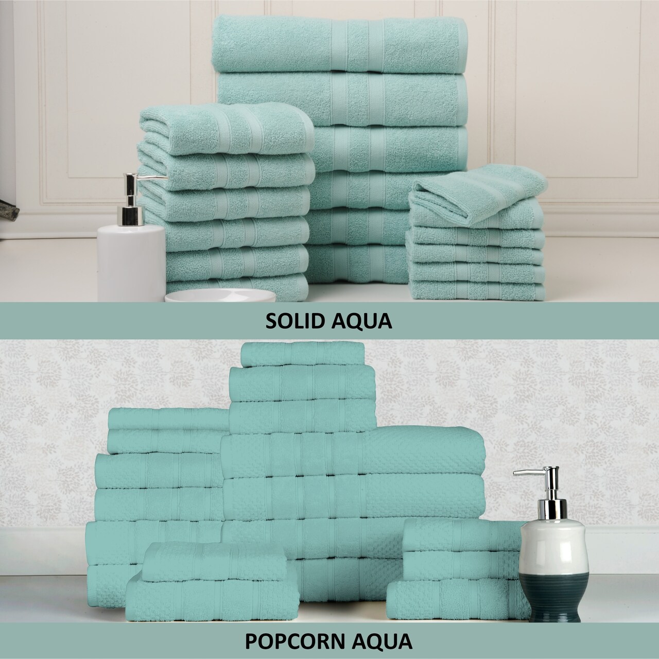 Bibb Home 18 Piece Egyptian Cotton Towel Set 100% Soft Absorbent White 600Gsm